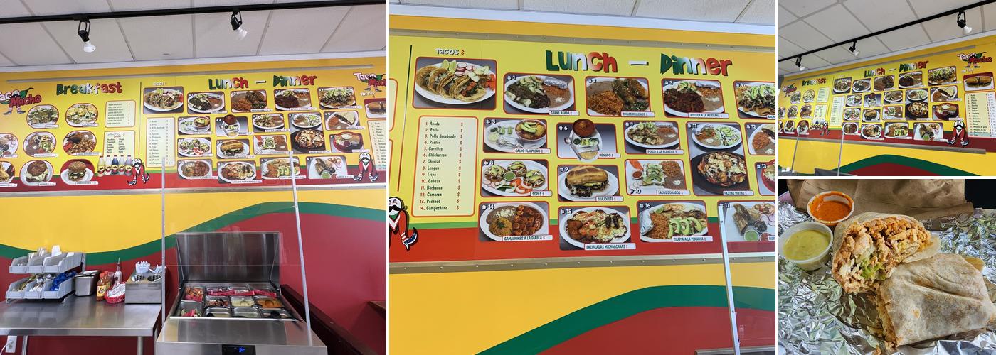 Taco Macho Menu
