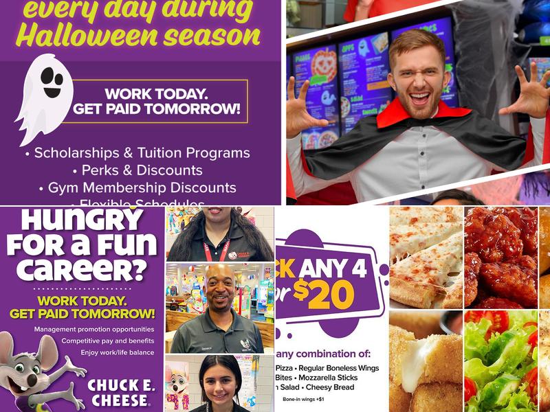 Chuck E. Cheese Menu