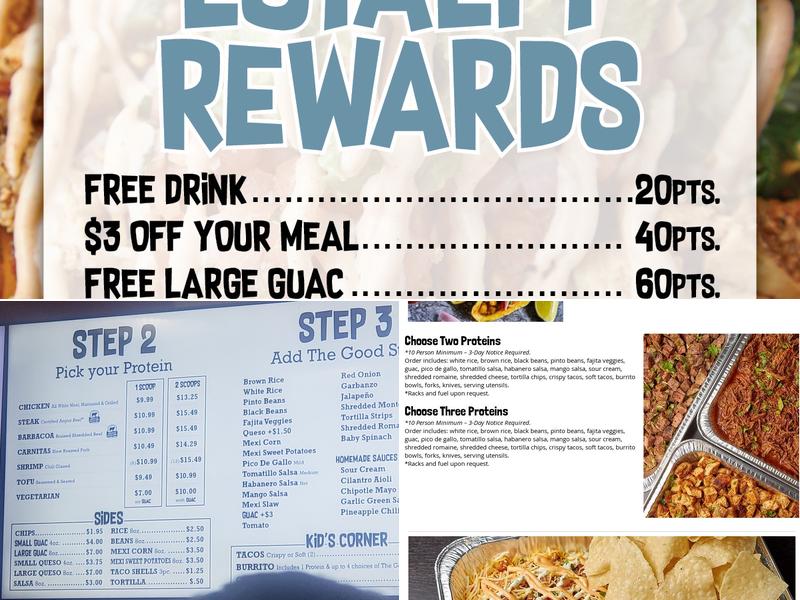 Guac Shop Mexican Grill Menu