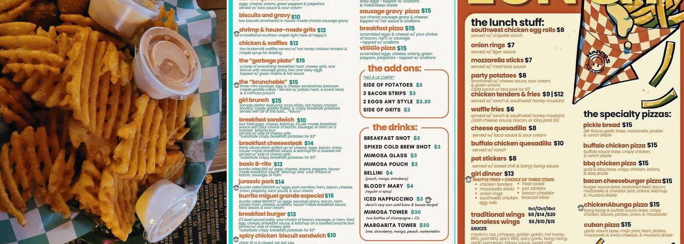 Happy's Pub & Stuff Menu