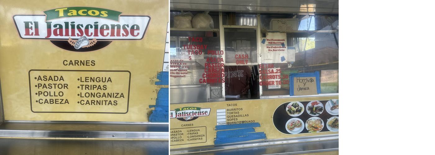 Tacos el jalisciense Menu