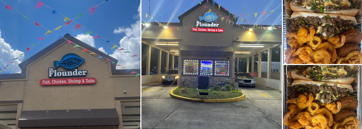 Mr flounder fish chicken shrimp