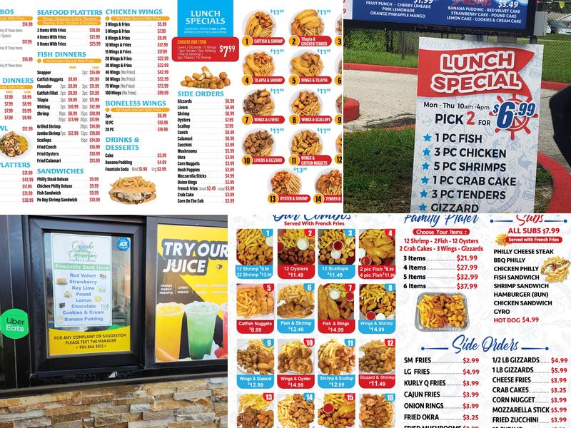 Mr flounder fish chicken shrimp Menu