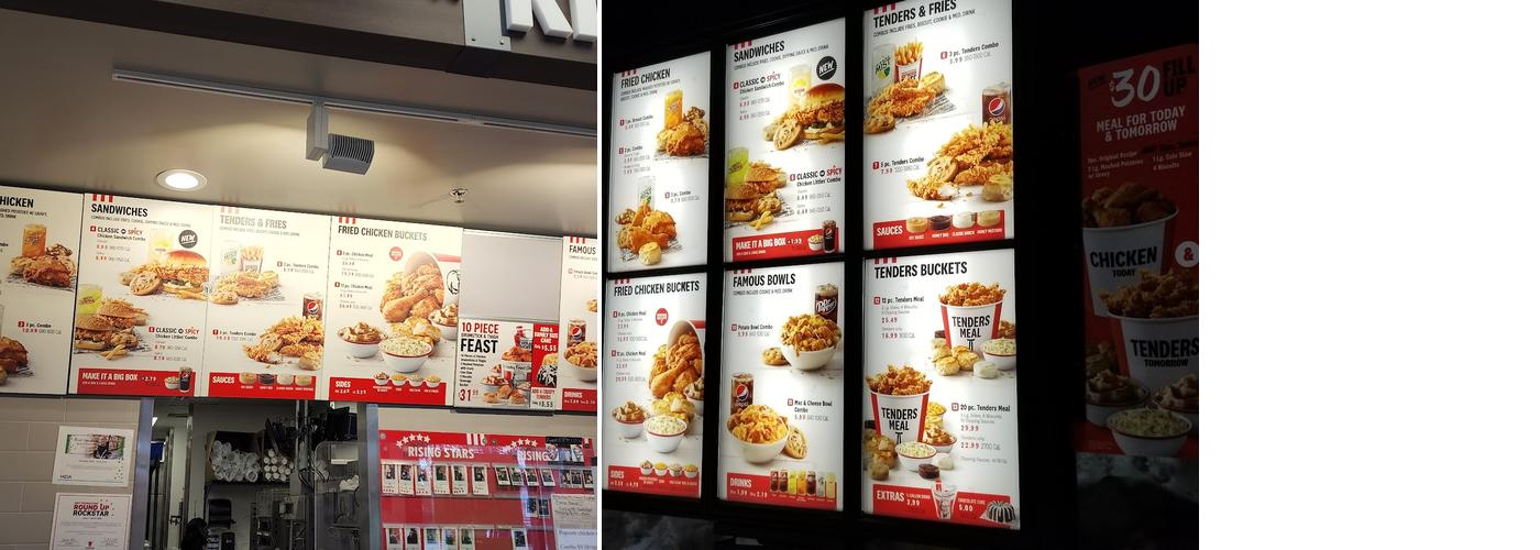 KFC Menu