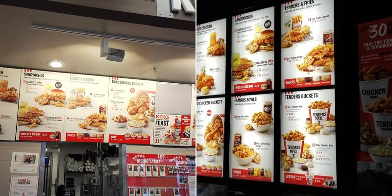 KFC Menu