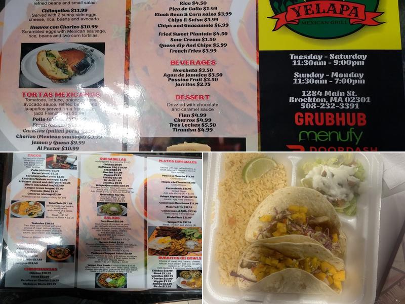 Yelapa Mexican Grill Menu