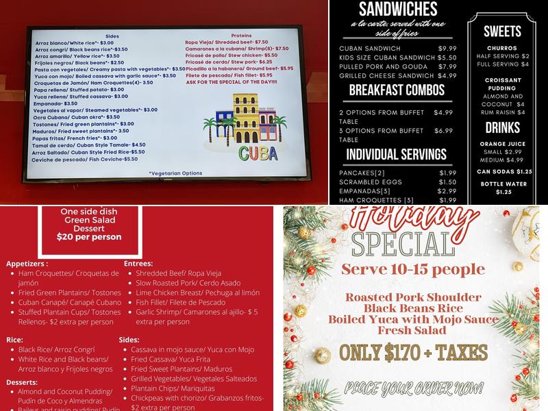 El guajiro Cubano Menu