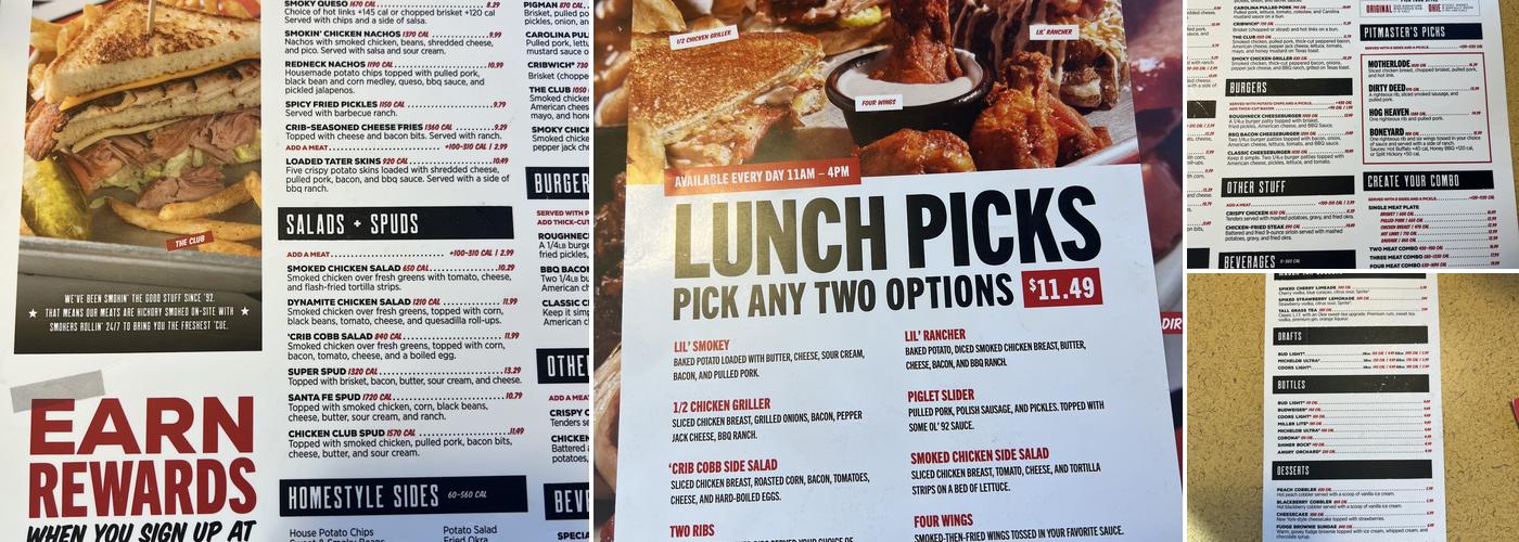 RibCrib BBQ Menu
