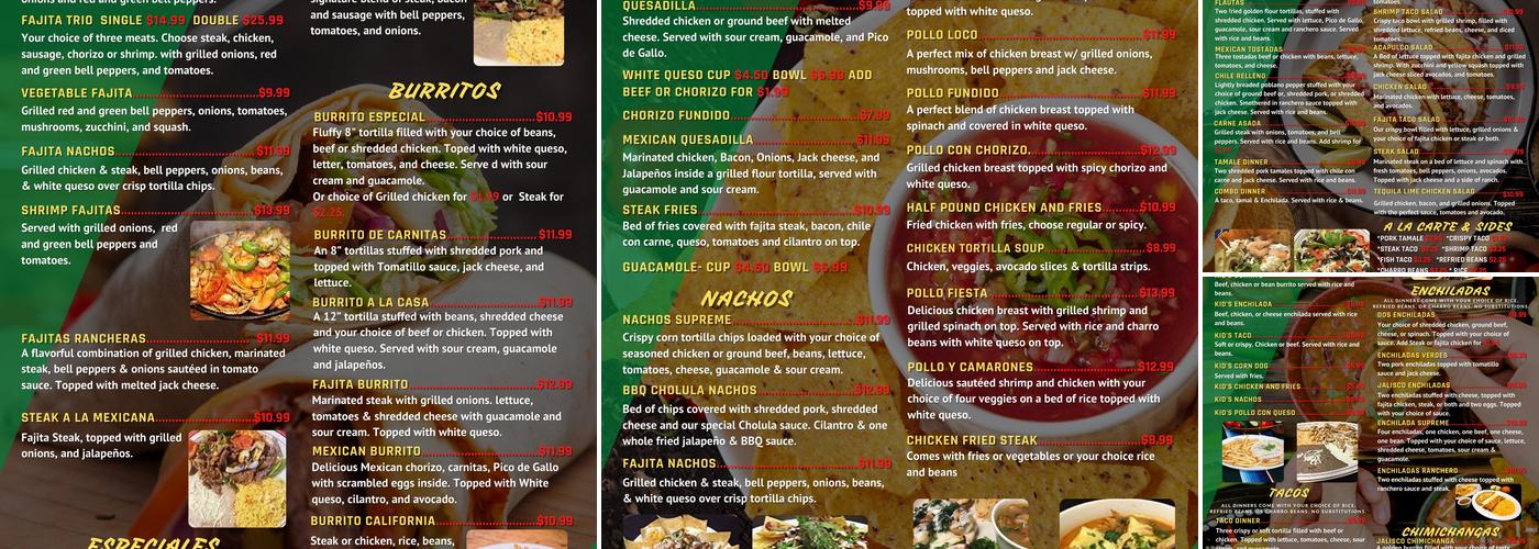 El Jalisco Bar & Grill Menu