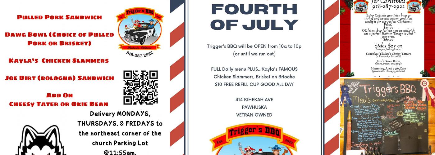 Trigger's BBQ Menu