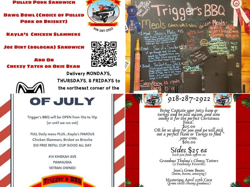Trigger's BBQ Menu