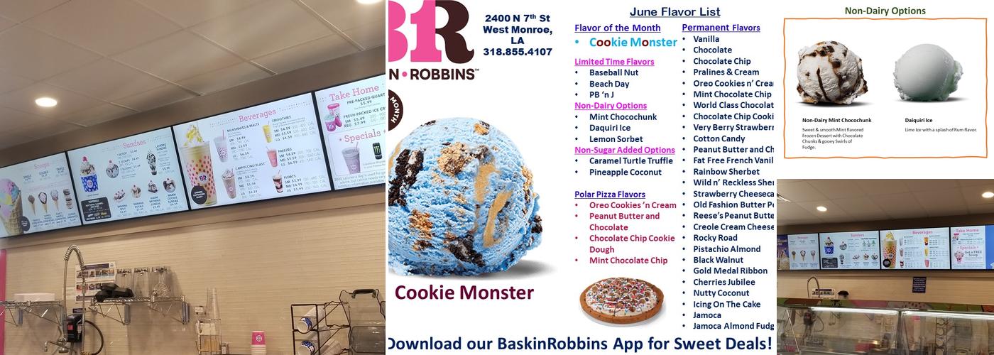 Baskin Robbins Menu