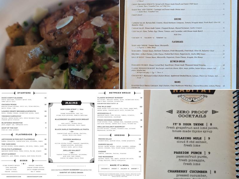 Habitat Restaurant & Bar Menu