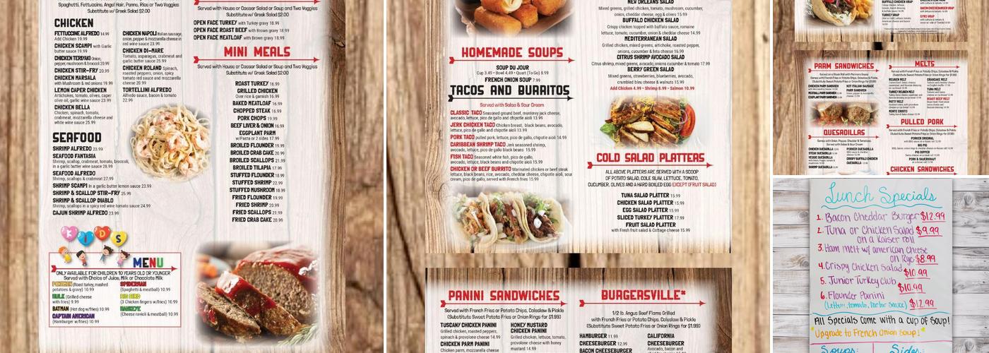 The Rooster Diner Menu