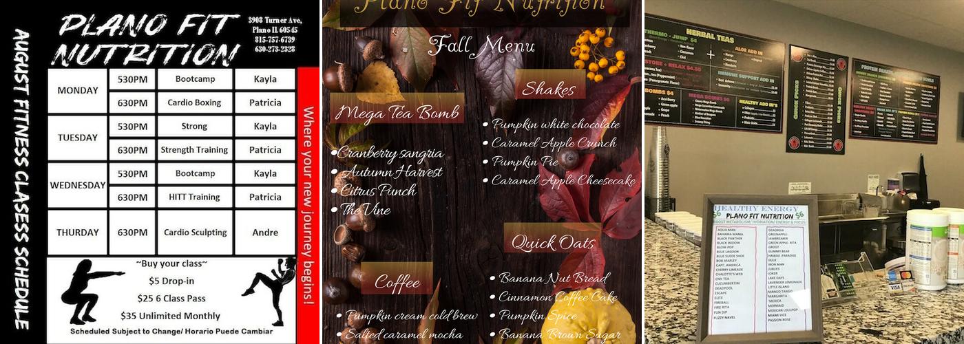 Hilda’s Plano Nutrition Menu