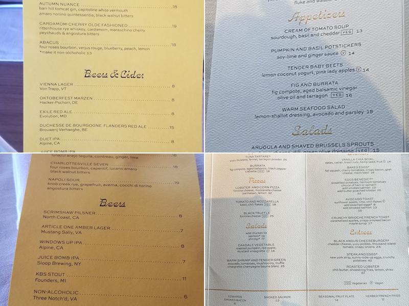 Marigold by Jean-Georges Menu