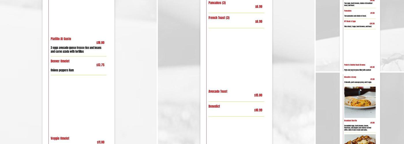 Family Cafe & Diner Menu