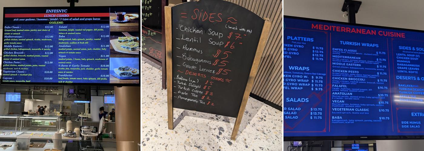 Enfes Menu