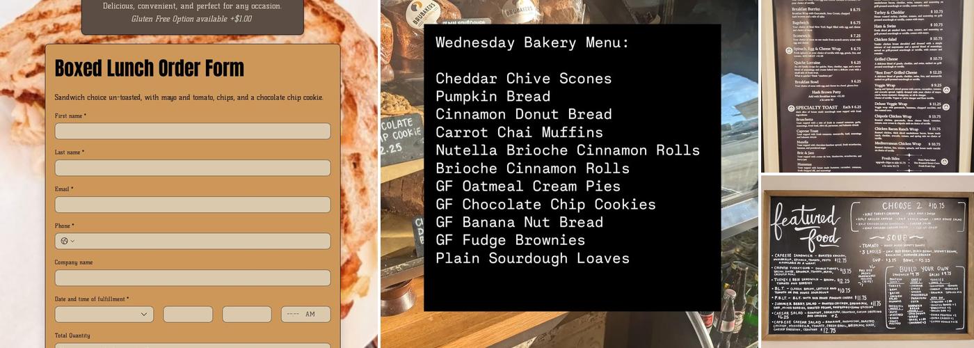 Brubaker's Café & Bakery Menu