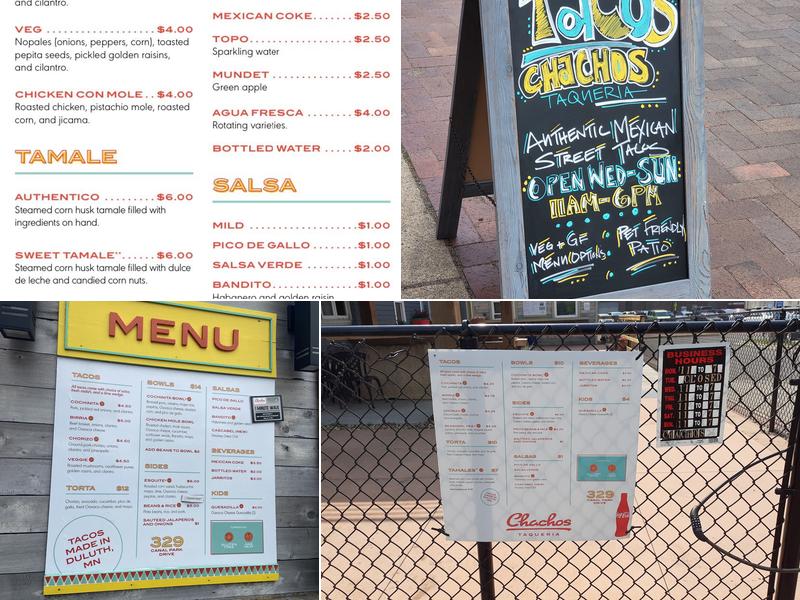 Chachos Taqueria Menu
