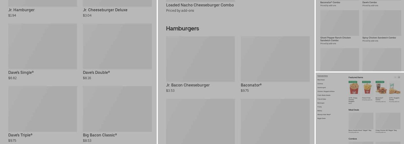 Wendy's Menu