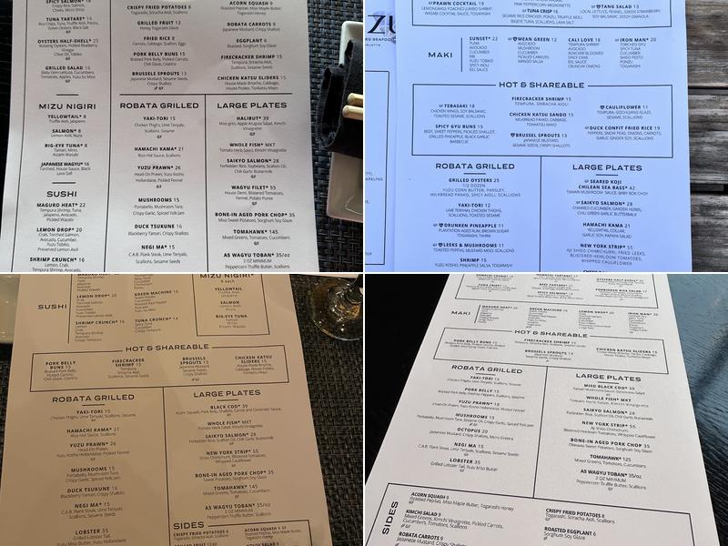 Mizu Menu