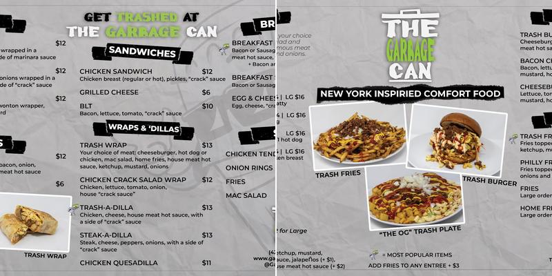 The Garbage Can Menu