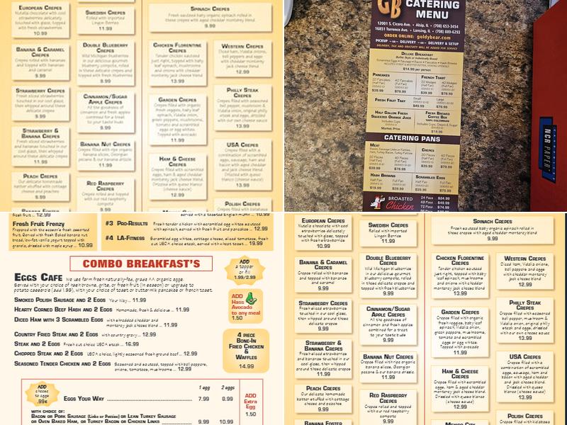 Golden Bear Pancake & Crepery Restaurant Menu