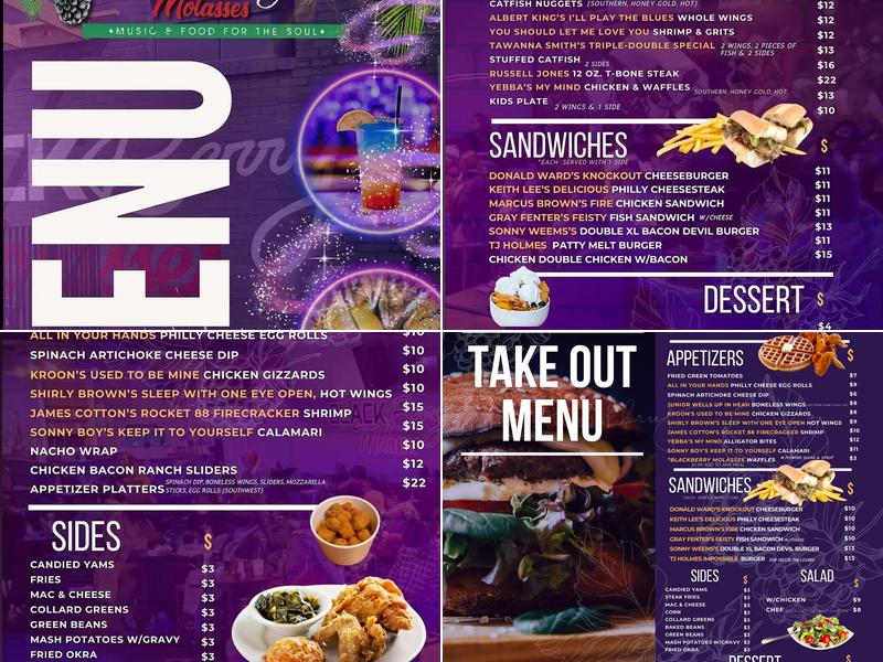 BlackBerry Molasses Menu