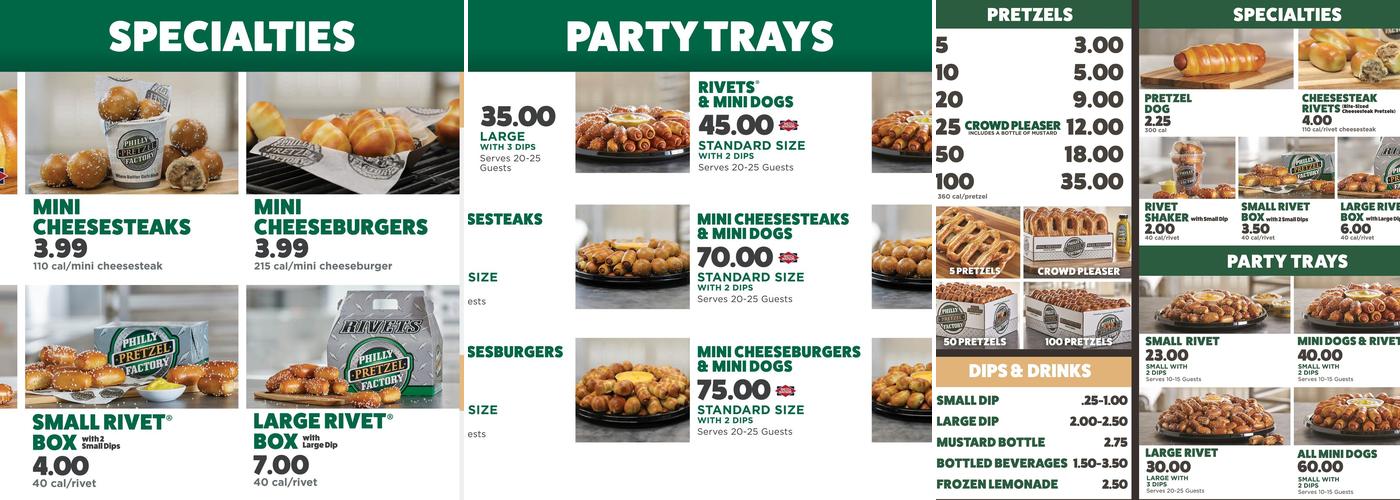Philly Pretzel Factory Menu