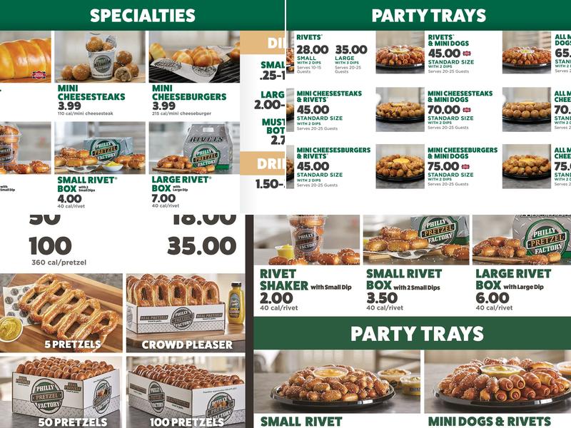 Philly Pretzel Factory Menu