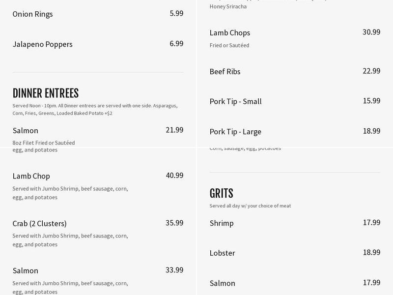 Eleven19 kitchen & cocktails Menu