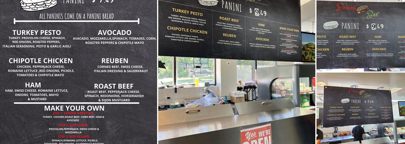 Panini Bar Menu