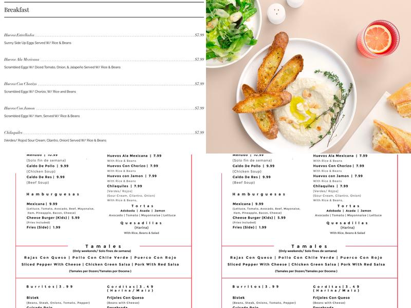 Los Comales De Rebeca Menu