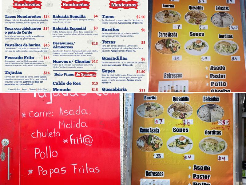 The Catrachas Mex II Menu