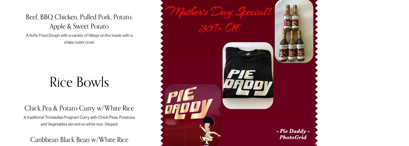 Pie Daddy Menu