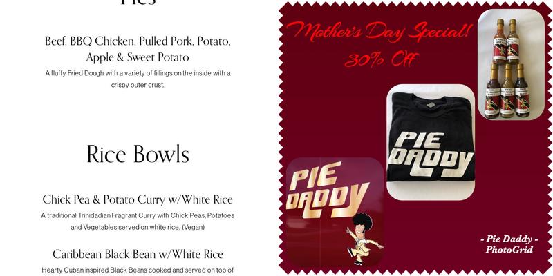 Pie Daddy Menu