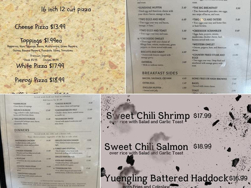 Creekside Grill Menu