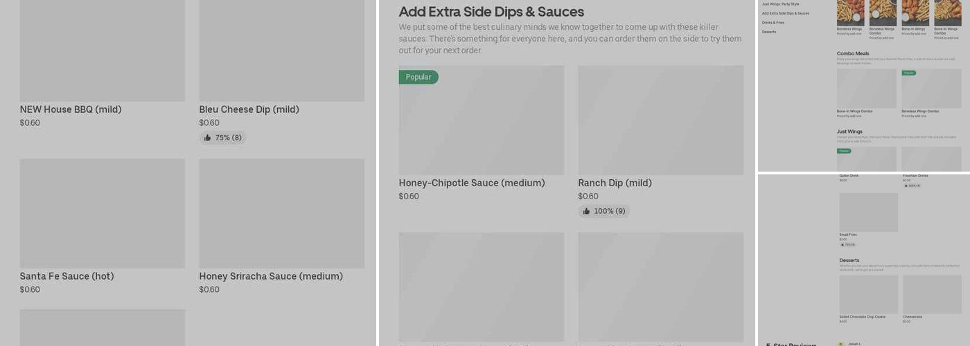 It's Just Wings Menu