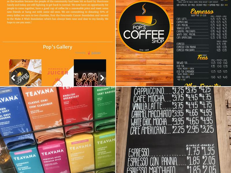 Pop's Coffee Shop NJ Menu