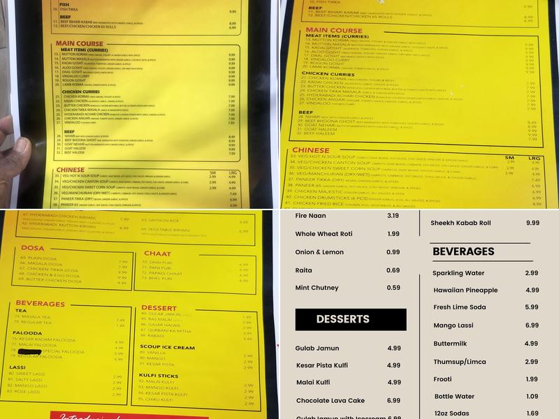 Alfah Restaurant Menu