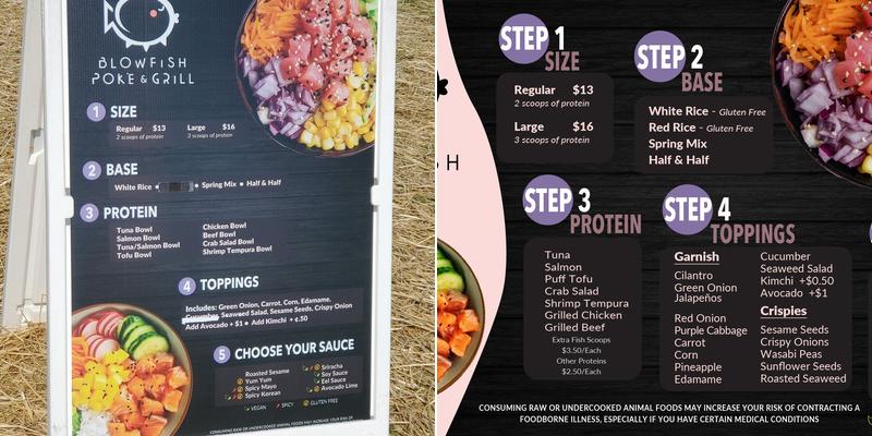 Blowfish Poké & Grill Menu