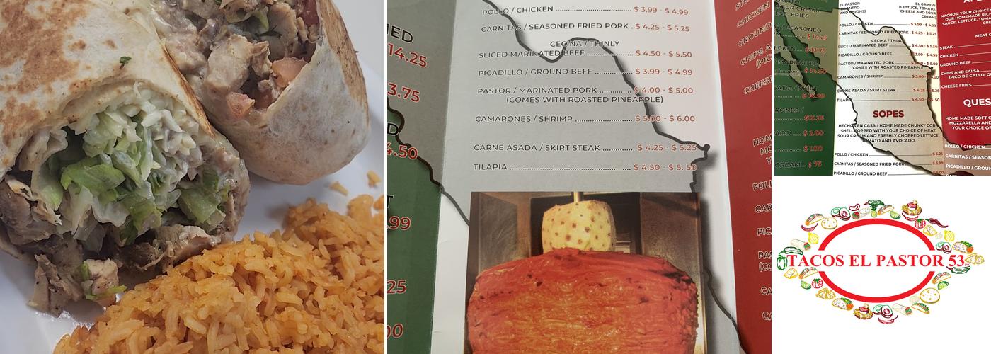 Tacos El Pastor 53 Menu