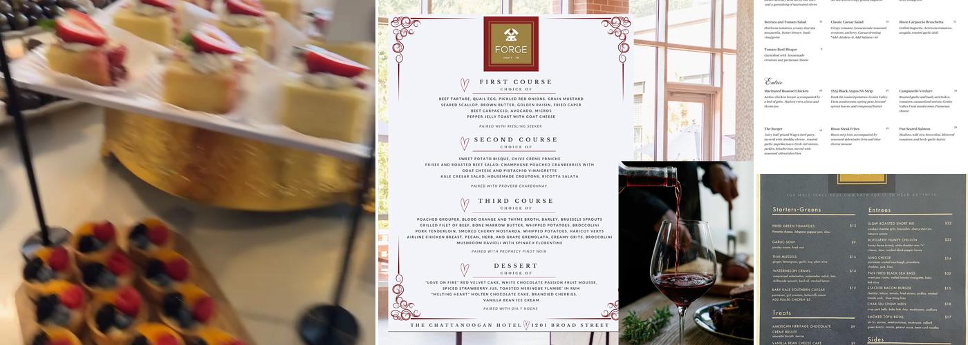 FORGE at The Chattanoogan Hotel Menu