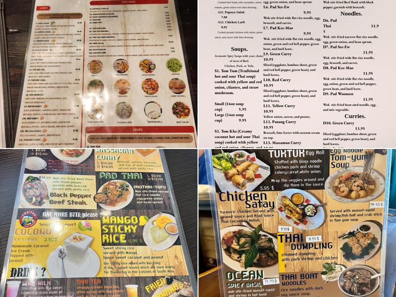 Tuk Tuk Thai Fusion Menu