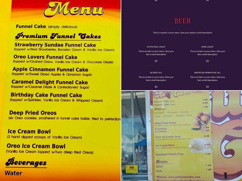 Sugar Mama Menu