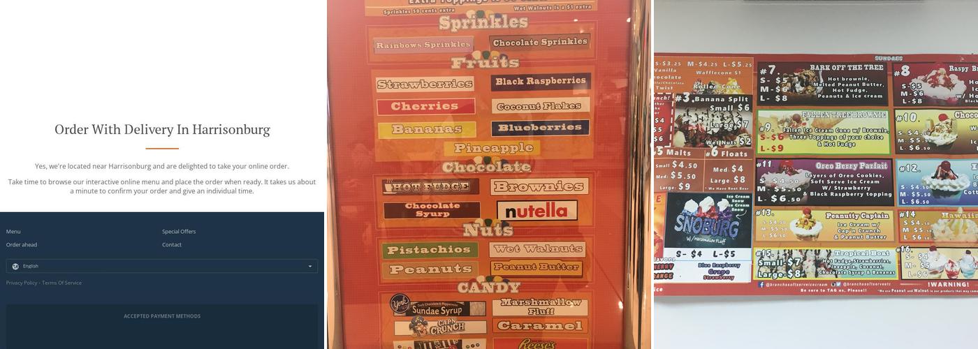 Branch's Soft Serve Ice Cream Truck Menu