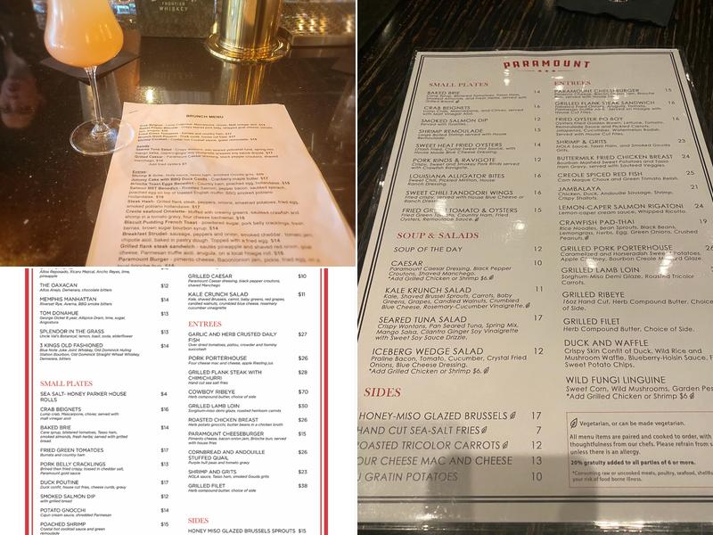 The Paramount Menu