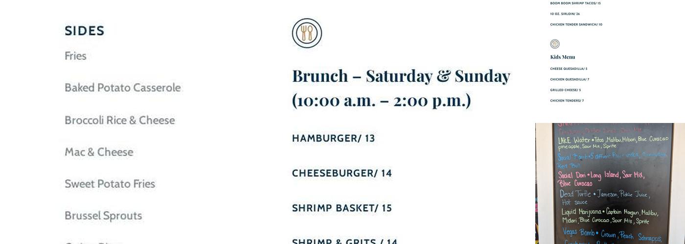 The Social at Lake Martin Menu