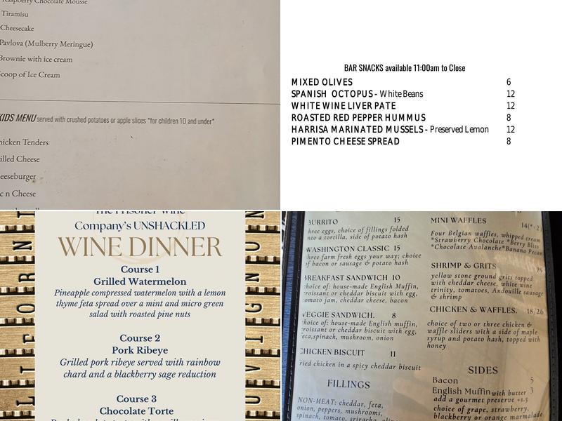 The Mulberry House Menu